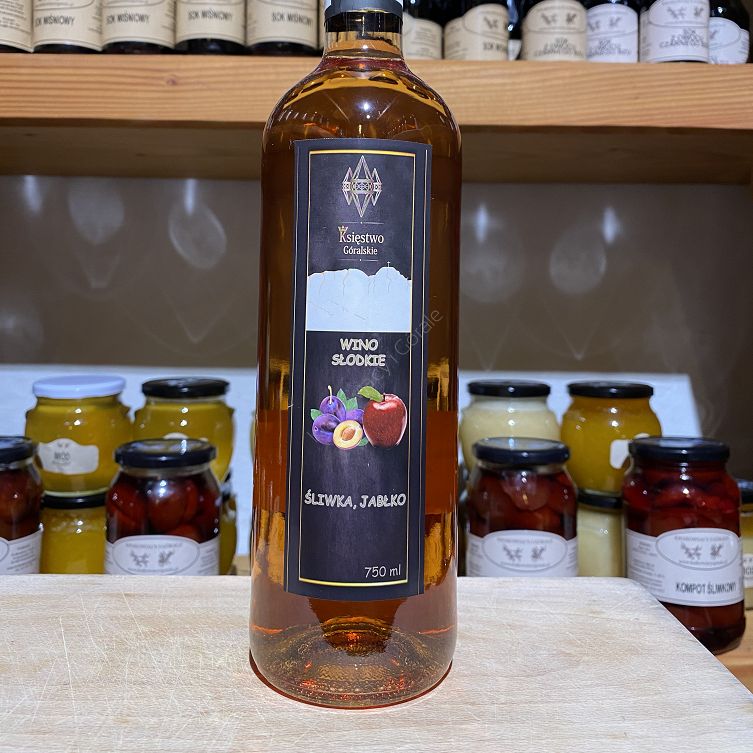 Wino Księstwo Góralskie śliwka, jabłko